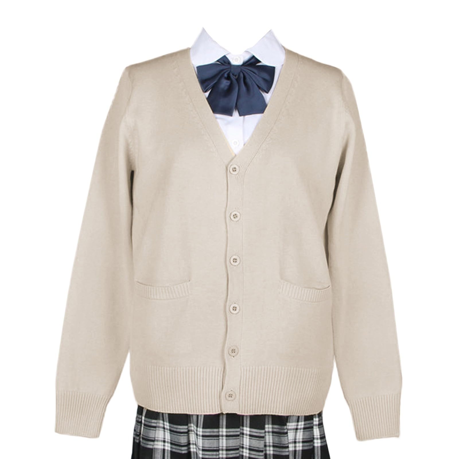 【送料無料】[Niliv] カーディガン 女子 制服 学生 スクールカーディガン レディース Vネック ゆったり..