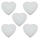 【送料無料】楽Meister ミニキャンバス 張りキャンバス ハート型 5枚セット (20cm) 画材 アクリル画 水彩画 油絵 油彩