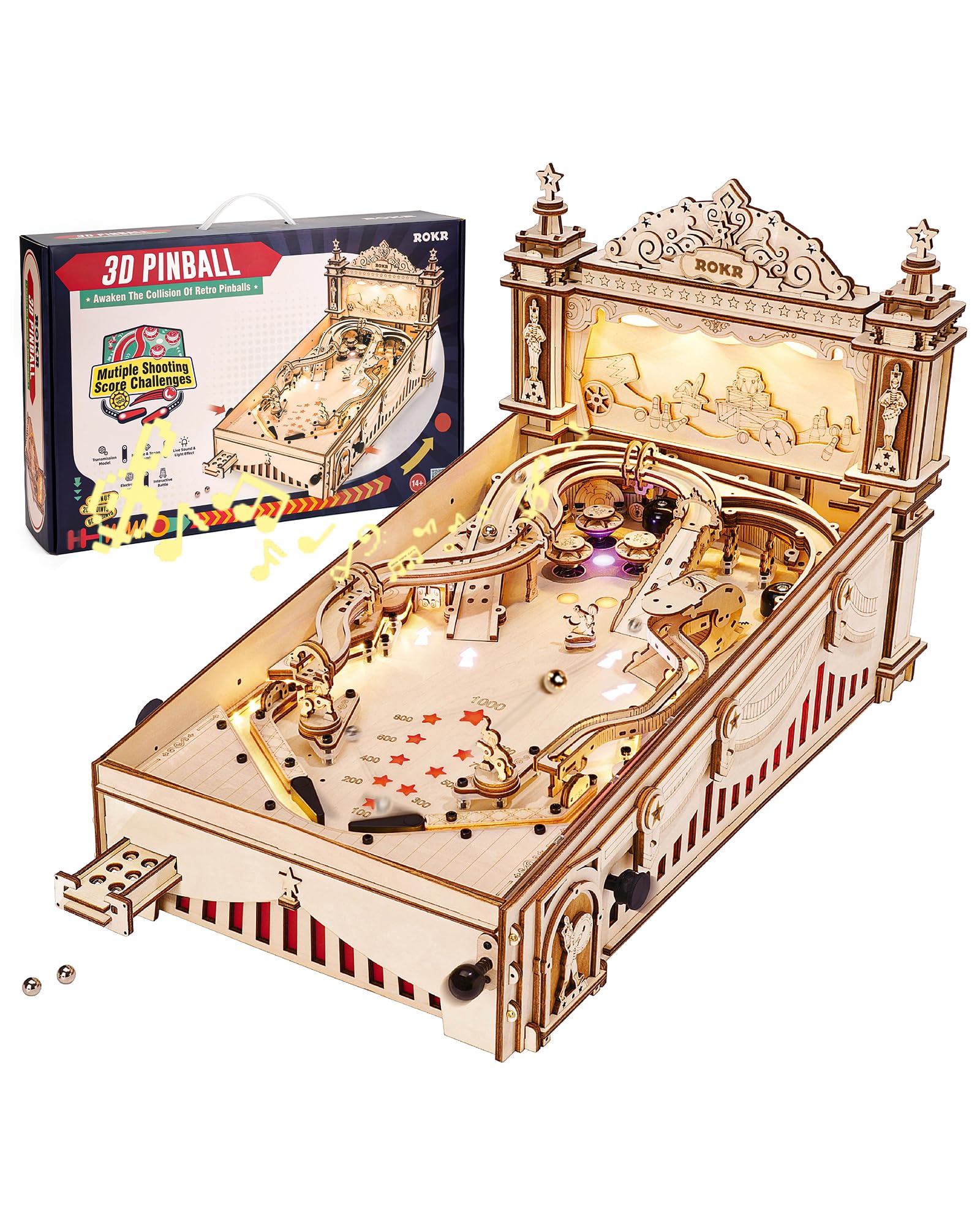 ������̵����ROKR 3D�ԥ�ܡ���ޥ��� �ܳ� DIY ���å� �׿�Ū ����ͷ�� �ӥ�ơ��� �����ൡ ���� Ω�Υѥ��� STEM �ΰ餪����� ��¤�� ����...