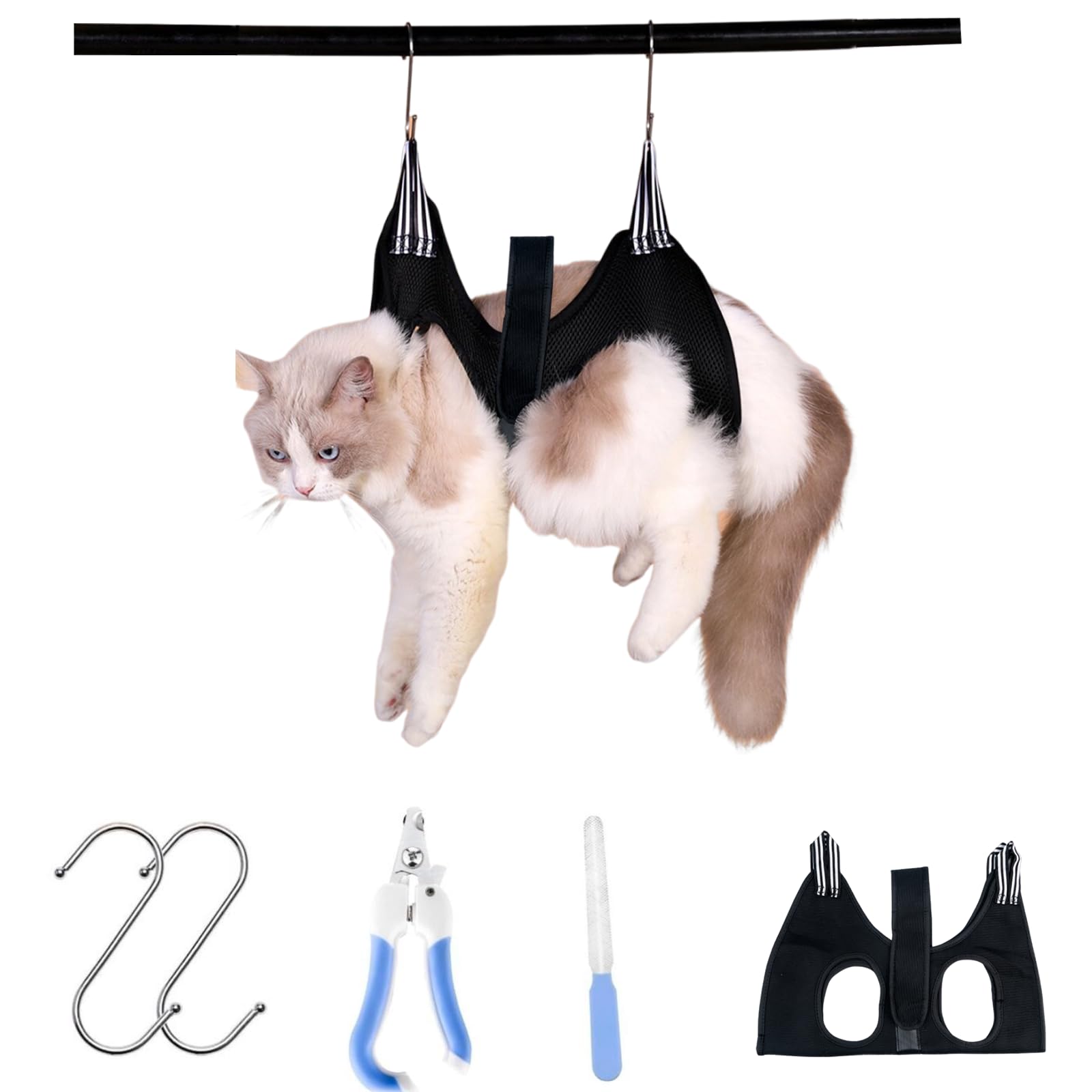 【送料無料】[Senteria] 犬 猫グルーミングハンモック ヘルパー マジックシール付き 子 犬 猫 ハンモッ..