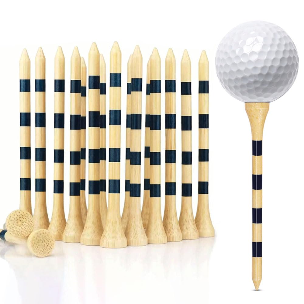 【送料無料】GLOWZEN ゴルフ ティー ティー ゴルフ ピン 20個入り バンブーゴルフスパイク ブラックス..