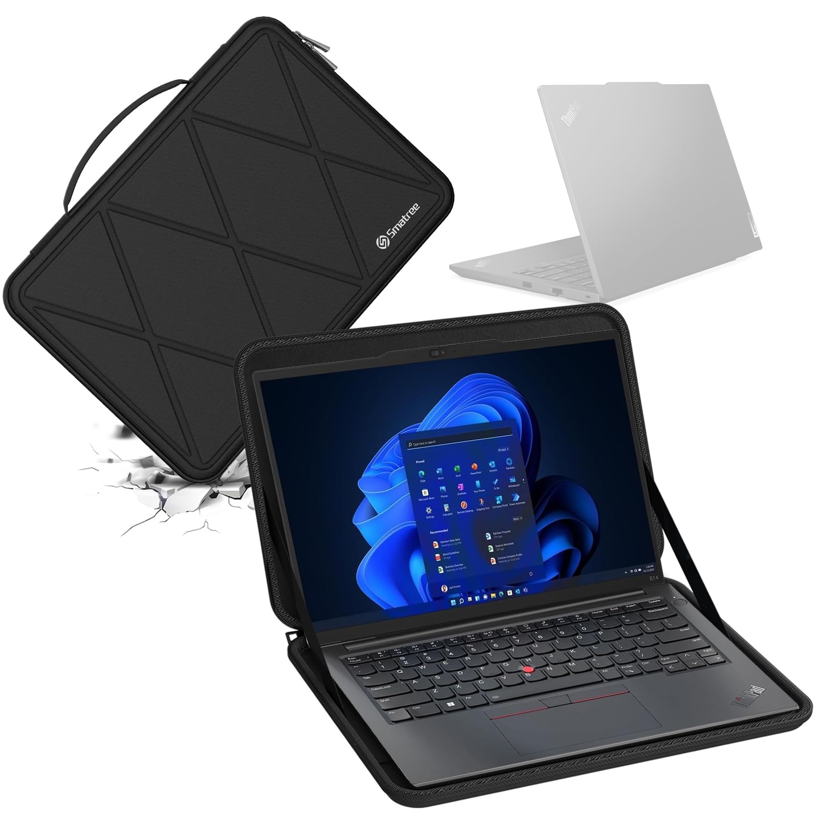【送料無料】Smatree ハードEVA保護スリーブケース 14インチ Lenovo ThinkPad E14 Gen 5/Gen 6 ラップトップ、14.0インチ NEC LAVIE NEXTREME Carbon XC950/FAG /XC750/FAシリーズ /XC550/FAシリーズラップトップハードケース 360度耐衝撃 防水ノートブックバッグ(X8042