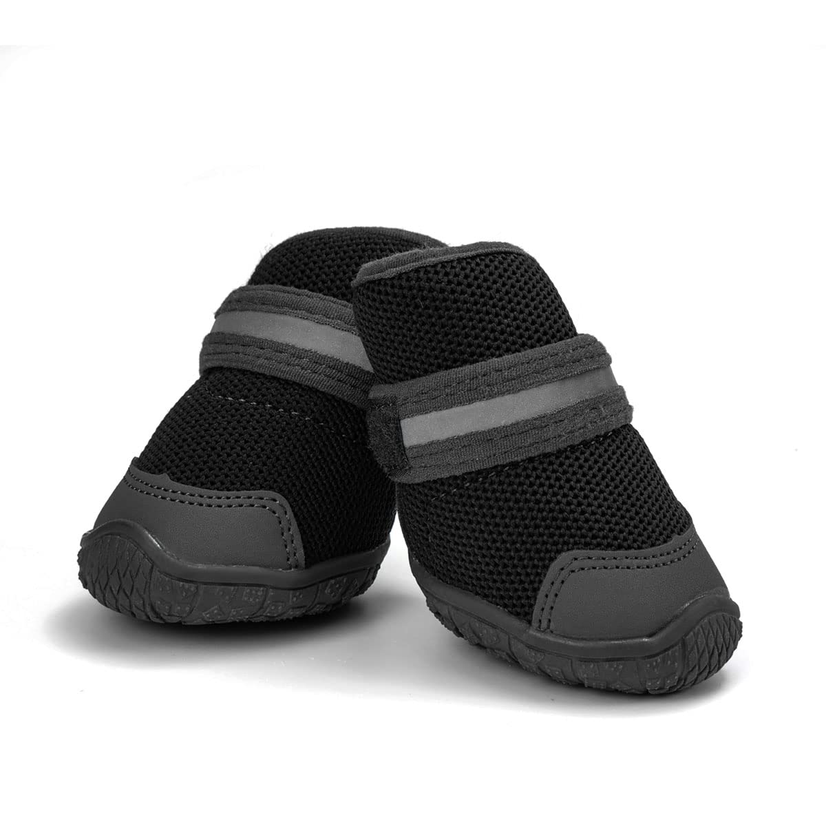 【送料無料】LIKOKLIN 犬靴 犬用メッシュシューズ ドッグブーツ ドッグくつ 小型犬 反射テープ付き 滑り止め 長靴 肉球保護 脱げにくい 散歩 通気性 犬用靴 犬くつ 犬のくつ 中型犬 4個入り/2個入り ブラック (2#(2個入り))