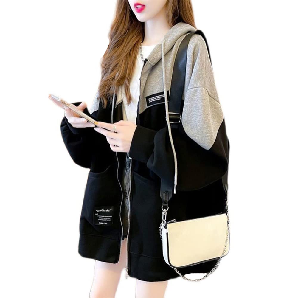 【送料無料】[fyetemon] 韓国風 オーバーサイズパーカー 薄手 レディース 春夏 カジュアル 可愛い ゆっ..