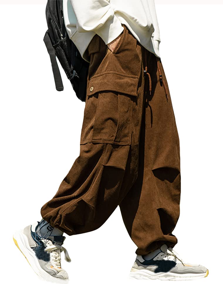 【送料無料】[foveitaa] ズボン カーゴパンツ コーデュロイ ロングパンツ メンズ オーバーサイズ ワイ..