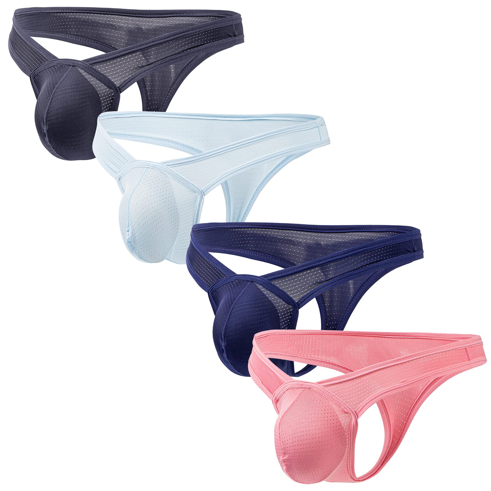 【送料無料】[Maeau] メンズ tバック ショーツ ビキニ ブリーフ パンツ 下着 抗菌防臭 パンティ ローライズ 立体縫製 カジュアル スポーツ ボディビル 薄手 通気 速乾 伸縮性 四枚組 #RBSG9 M