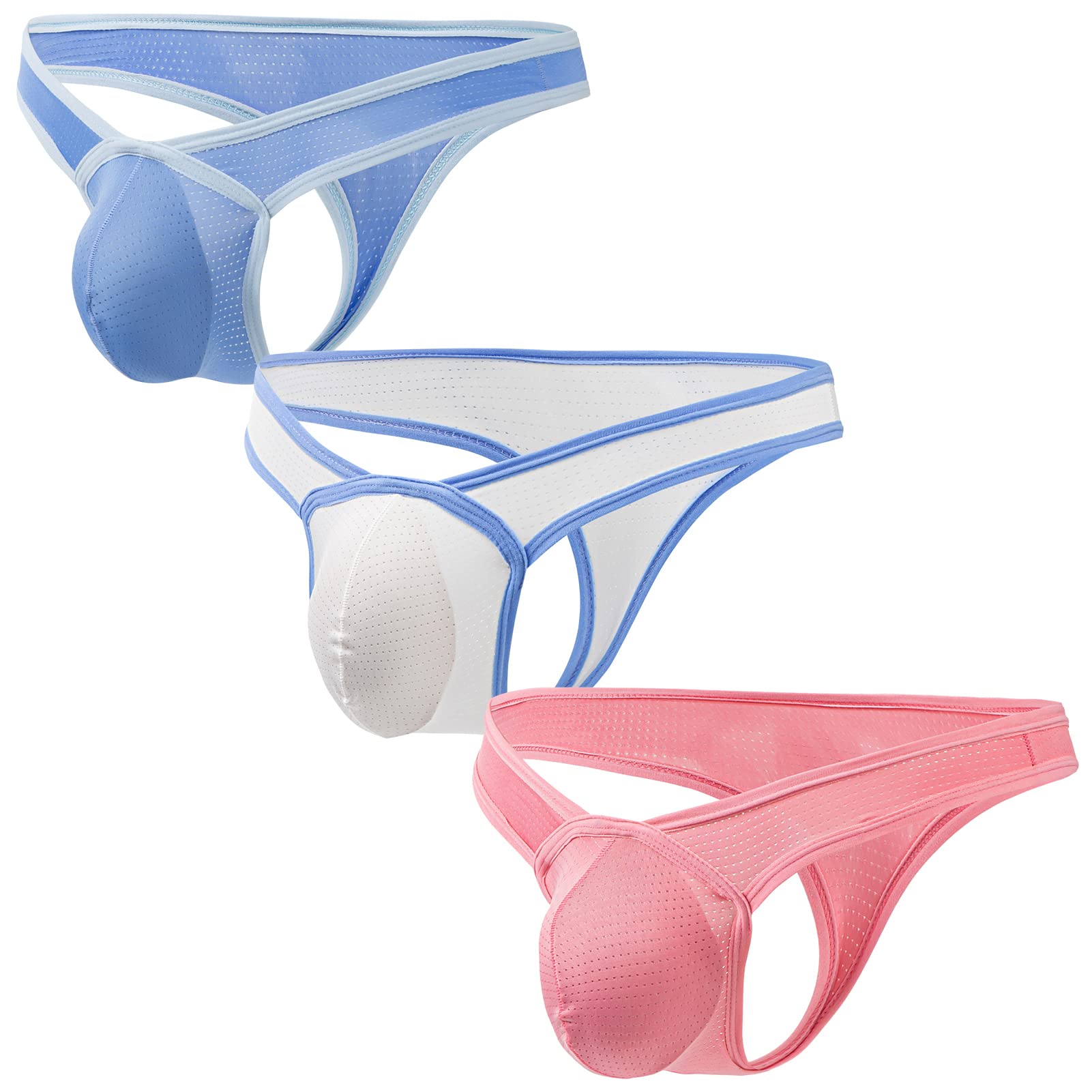 【送料無料】[Maeau] パンツ メンズ 下着 tバック ショーツ ビキニ ブリーフ 抗菌防臭 伸縮性 立体縫製 カジュアル スポーツ ボディビル 薄手 通気 速乾 ローライズ パンティ 三枚組 #WRB8 L