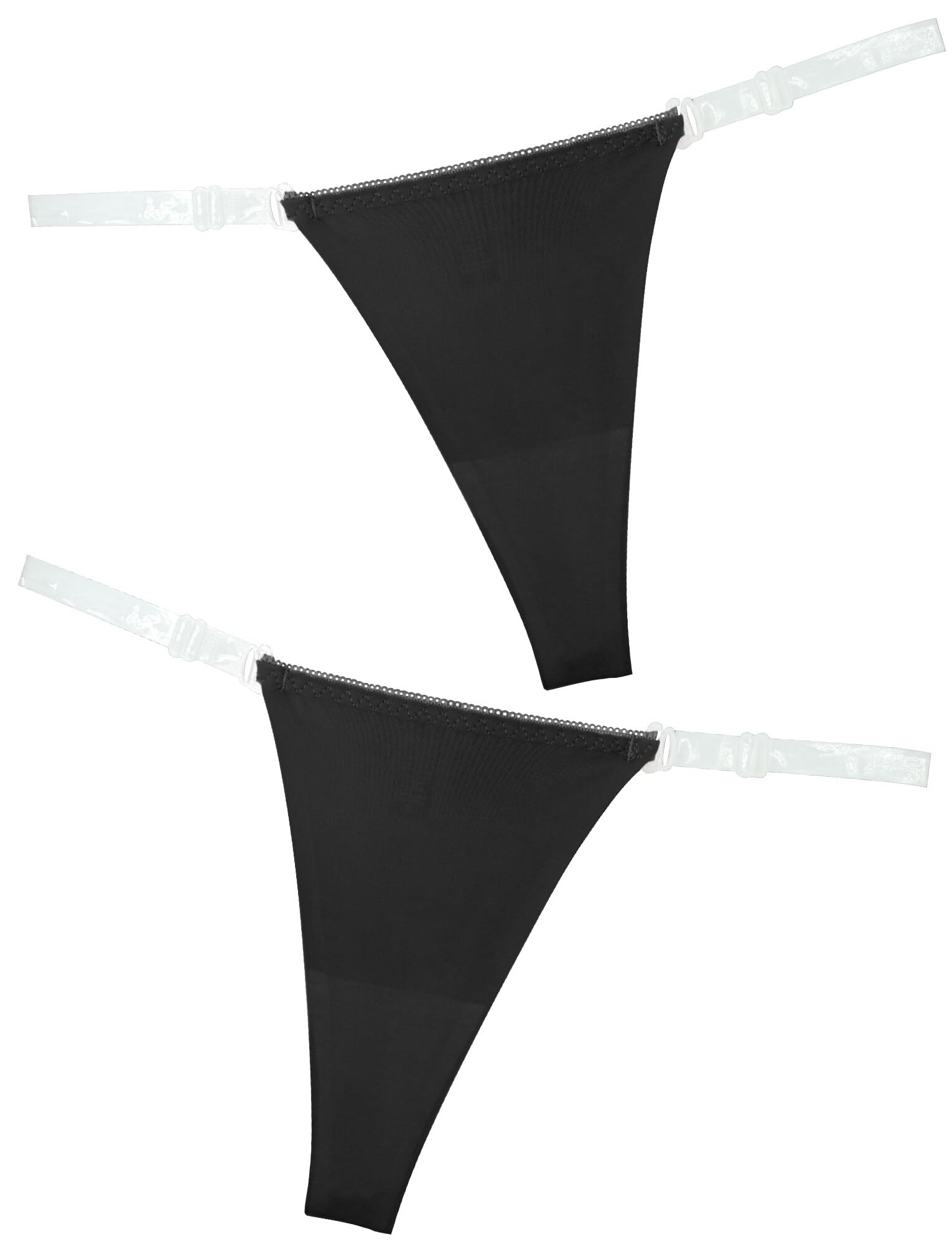 【送料無料】[Maeau] Tバック 透明ストラップ セクシー 透け レディース 美尻 快適 通気性 二枚セット ..