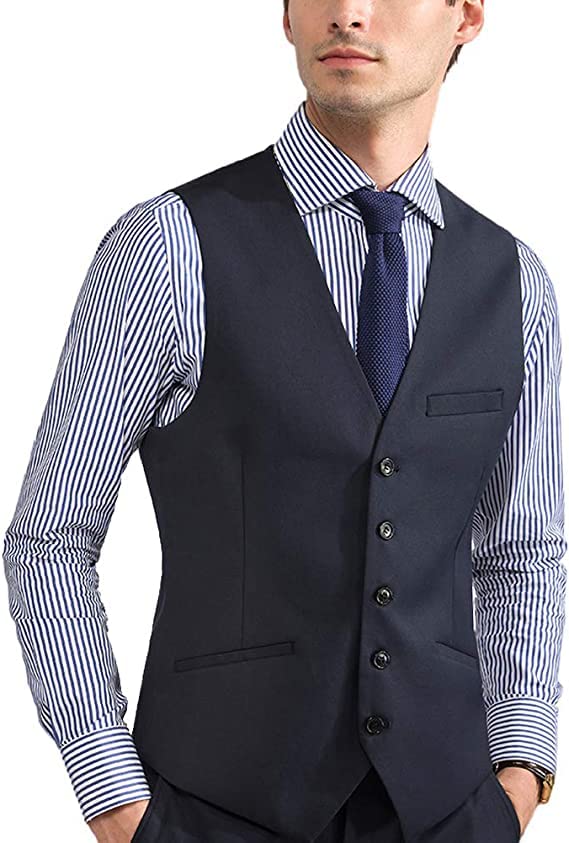 【送料無料】[VYOOU] メンズ スーツベスト ビジネス フォーマル 紳士 スリム チョッキ 大きいサイズ V..