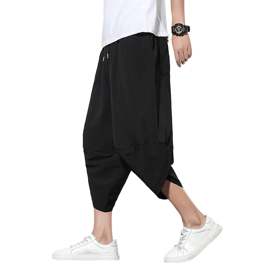 【送料無料】[uncn] サルエルパンツ メンズ 夏服 ズボン 夏 大きいサイズ ゆったり おしゃれ 春 七分丈..