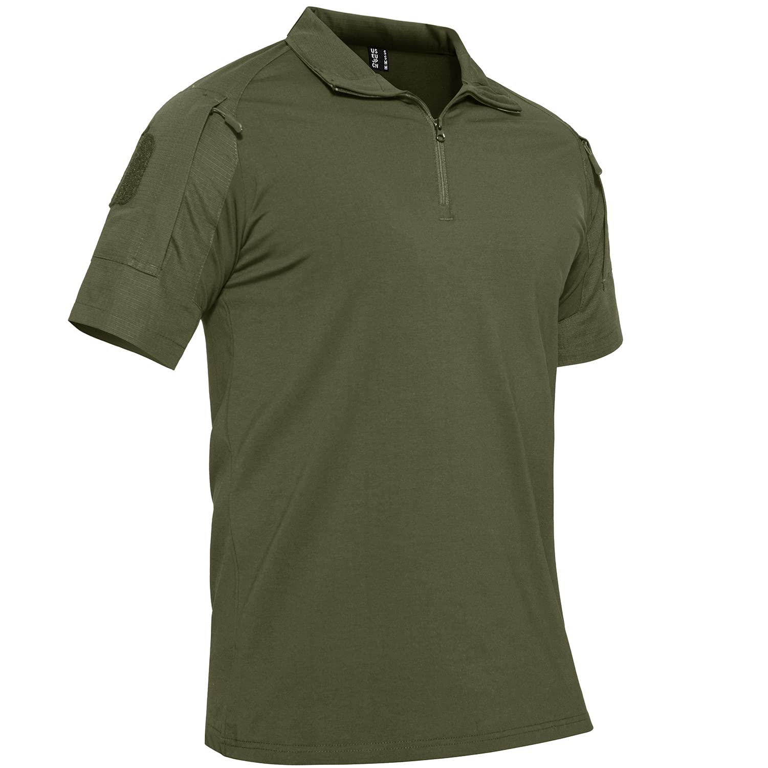 【送料無料】[TACVASEN] メンズ アウトドア タクティカル 半袖 迷彩 コンバット ミリタリー シャツ コットン 戦闘服 サバゲー OD 2XL