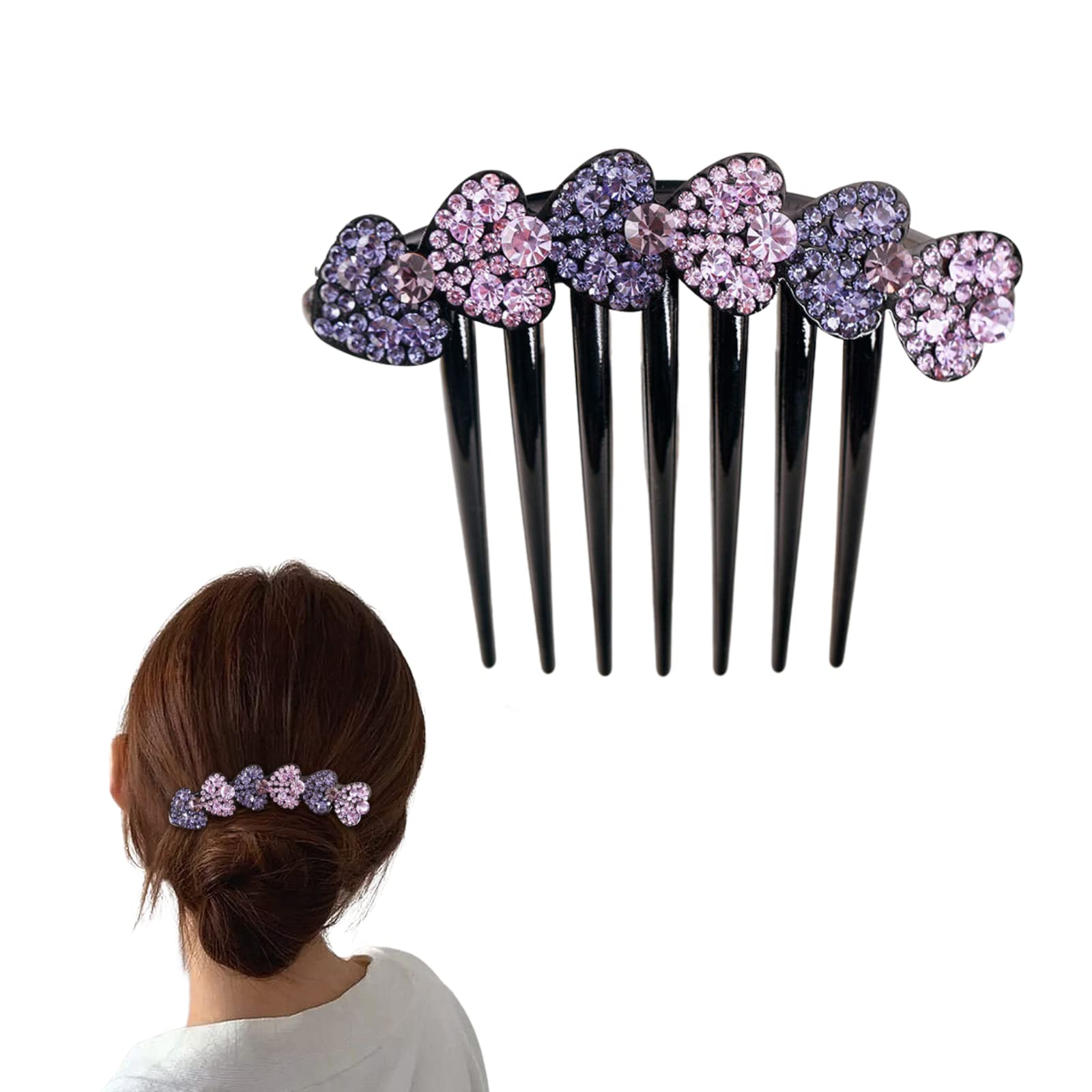 【送料無料】EZ PEACH ラインストーン ヘアコーム DE 夜会巻き らくちん かんたん ヘアアレンジ 初心者..