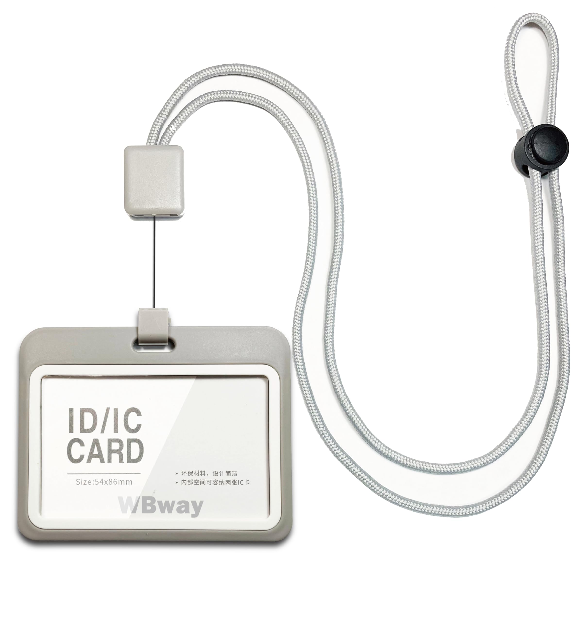 【送料無料】【縦/横・色が選べる】 IDカードホルダー 横型 両面2枚収納 リール付き 長さ調整可 軽量 社員証ケース 名札 ホルダー パスケース 伸縮可能 メ...