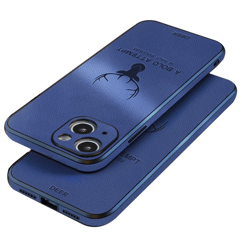 【送料無料】JOOBOY スマホケース 対応 iPhone 15 ケース 6.1" 耐衝撃 薄型 レンズ保護 コンパクト PC素材 背面 高級なPUレザー ハードカバー マット加工 指紋防止 カメラ保護 携帯カバー iPhone15 用 カバー (iPhone15 6.1", ブルー)