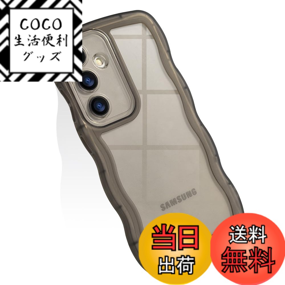 【送料無料】JOOBOY スマホケース 対応 Galaxy s23 EF ケース クリア (SCG24) 全透明 かわいい tpuソフトケース 薄型 軽量 傷防止背面 滑り止め 指紋防止 ストラップホール付き ギャラクシー S23 EF 携帯電話ケース (クリア-ブラック, Galaxy S23 FE)