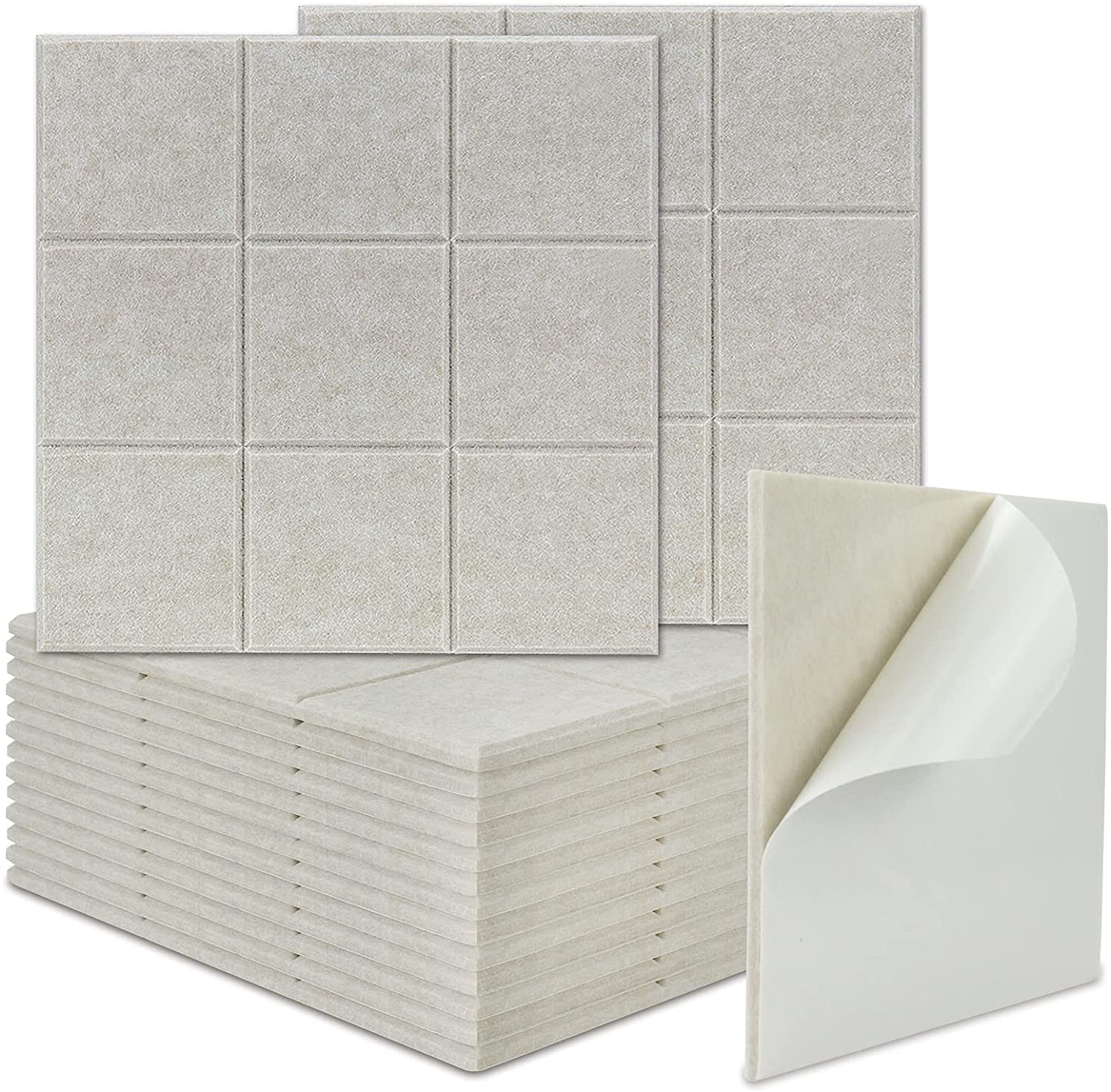【送料無料】YOUTALLY 16枚セット 吸音材 壁 吸音ボード 防音材 (縦30cm×横30cm ...