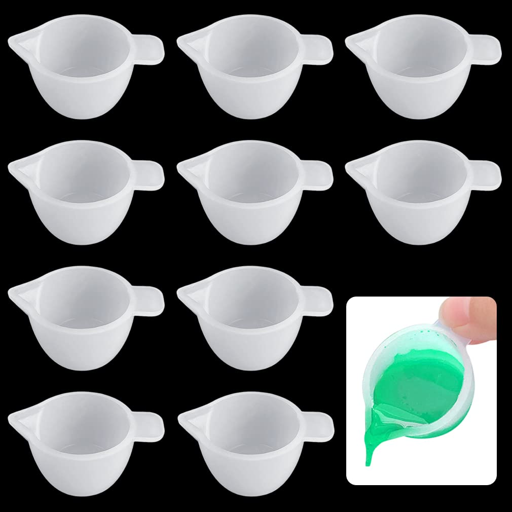 【送料無料】iSuperb エポキシ樹脂用計量カップ 10枚入り 調色パレット レジン カップ レジン液混ぜる..
