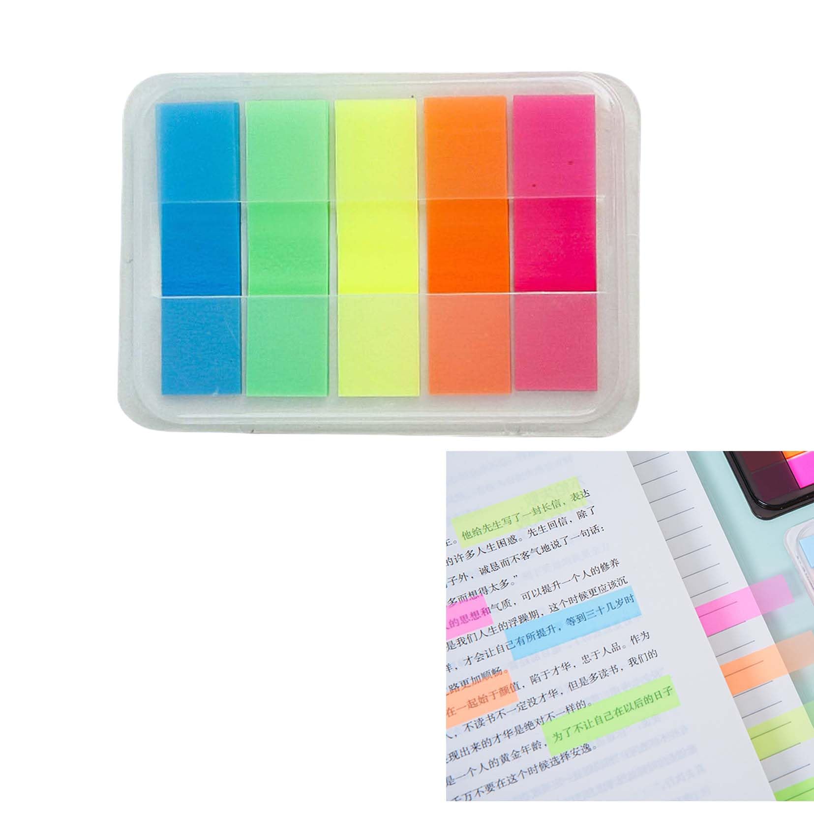 【送料無料】Tibemi インデックスシール 抽出式 5色 各20枚 100枚/箱 PET素材 モランディカラー 半透明..