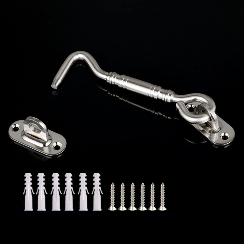 【送料無料】Hymyily 引き戸 かぎ 扉 止め金具 フック ゲートラッチ 強化された スライドド ...