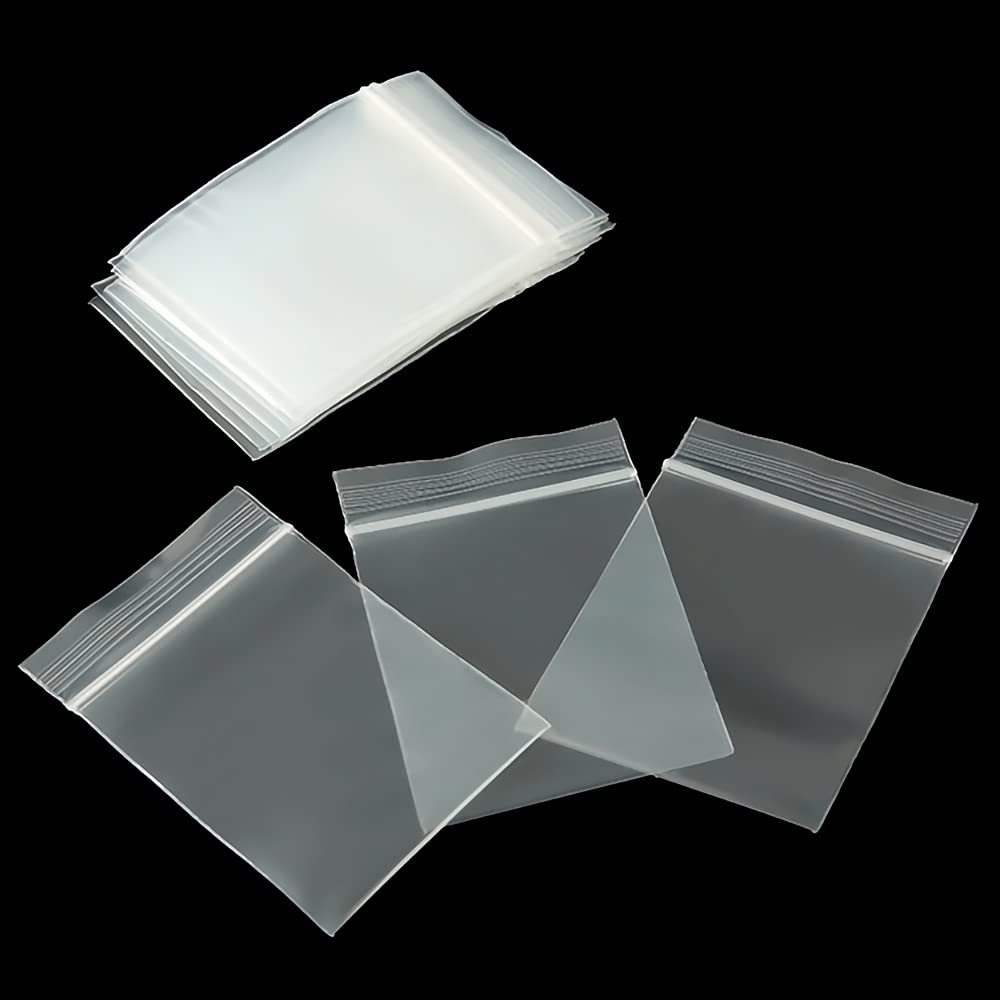 【送料無料】Hymyily 100枚ポリ袋 ジッパー袋 小分け袋 プラスチック袋 透明 厚手袋 クリアジッパーバ..