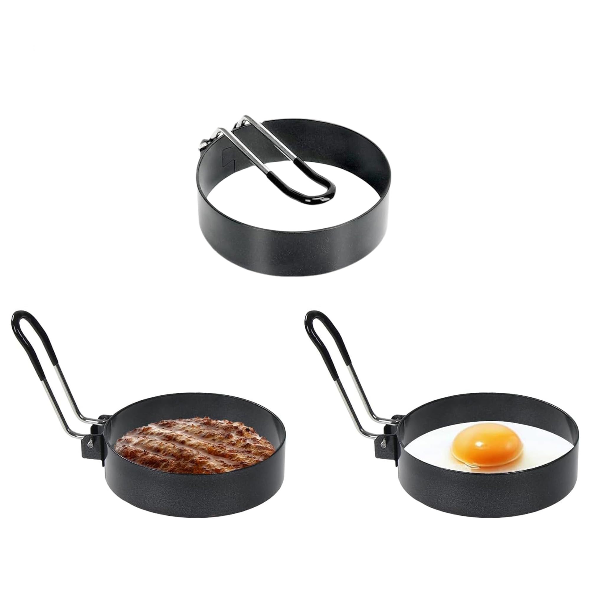 【送料無料】DEVENTORZ 目玉焼き 型 ステンレス製 目玉焼きリング (3個セット) サンドイッチ・マフィン..