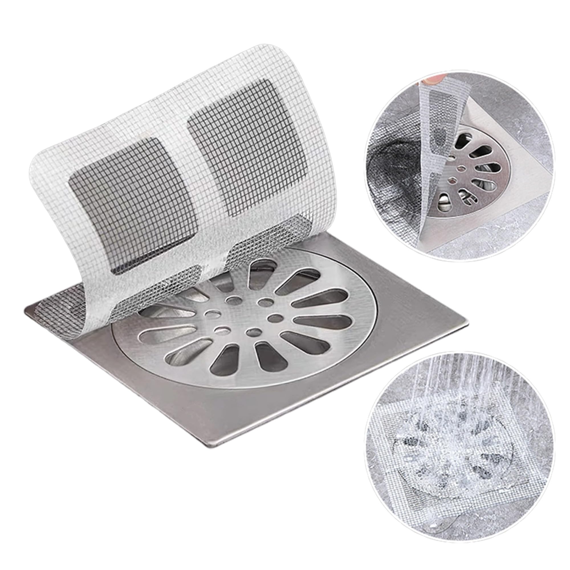 【送料無料】DEVENTORZ 排水溝ネット 排水口シール 20枚セット 床排水ステッカー 粘着式 防虫 脱臭 詰..