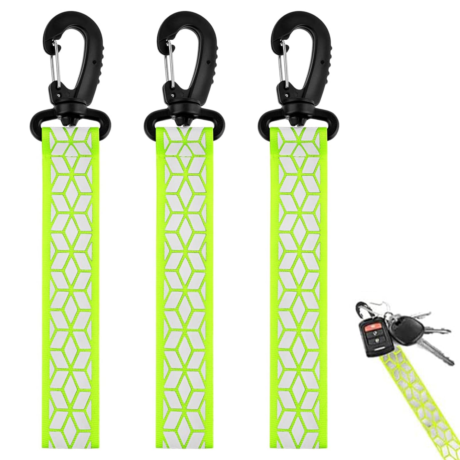 【送料無料】DEVENTORZ 反射ペンダント 反射タグキーホルダー 反射 ストラップ リフレクター 交通安全 ..