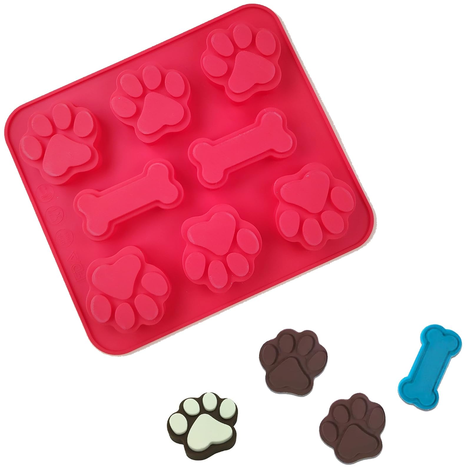 【送料無料】DEVENTORZ 猫の肉球 犬の骨 ケーキ型 シリコンモールド 可愛い ケーキ型 足跡モールド チョコ型 シリコン型 シリコンモールド チョコレート型 お菓子型 クッキー型 ケーキ型 製菓道具 ゼリー プディング 焼き型 キッチンツール 手工芸品道具 手作り 石鹸 キ