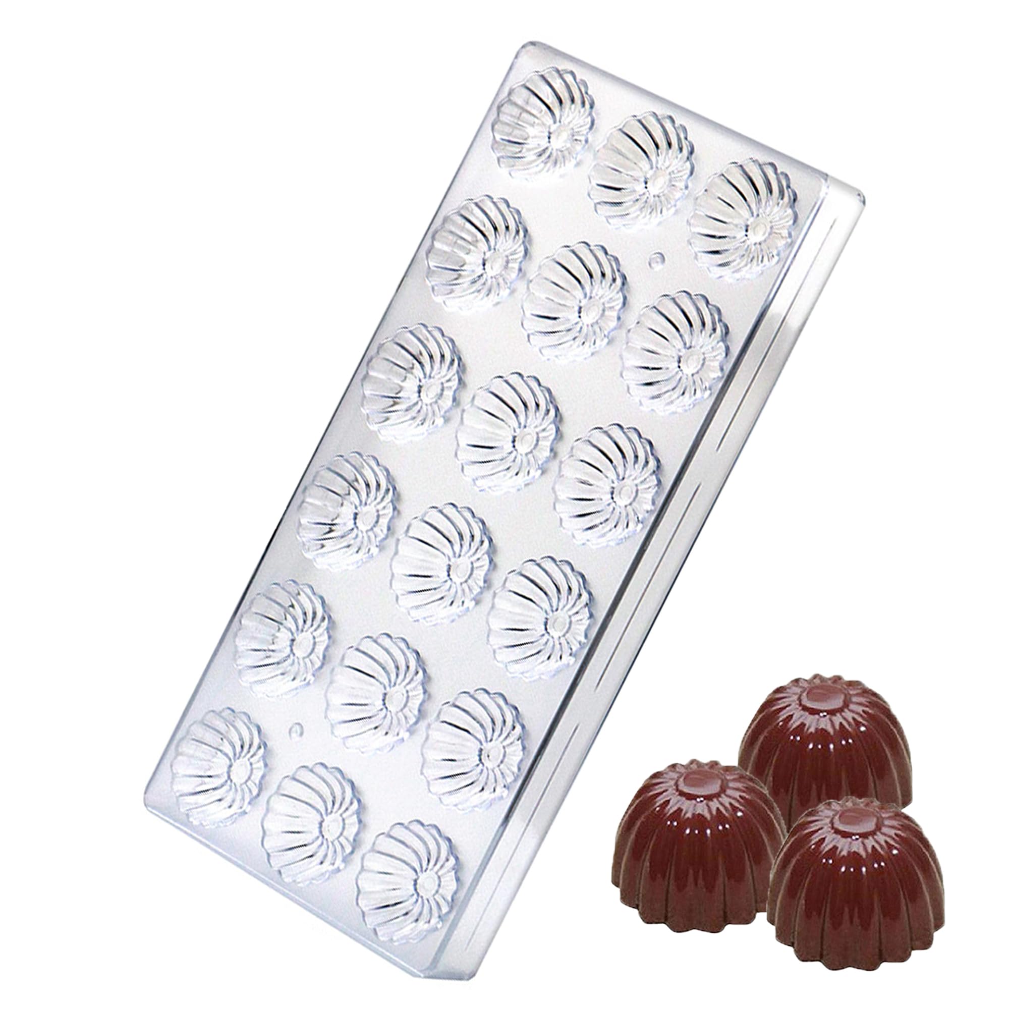 【送料無料】DEVENTORZ ポリカーボネート チョコレート型 クリア ハードプラスチック DIY キャンディ ..