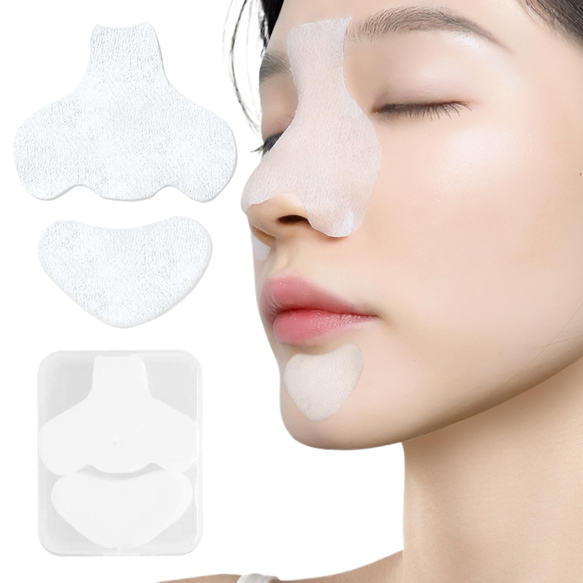 【送料無料】DEVENTORZ コットン 化粧水用 ッド 200枚セット 鼻・あご用 毛穴ケア 鼻皮脂クリーニング 100％ナチュラルコットン 毛穴メンテナンス 鼻用 顎用【鼻用コットン100枚+あご用コットン100枚】収納ボックス付き