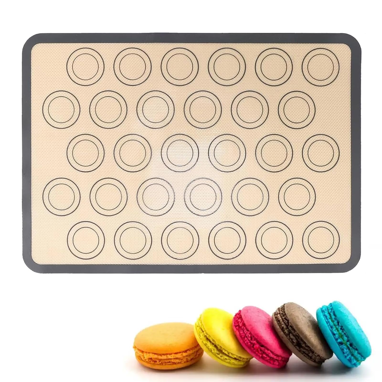 【送料無料】DEVENTORZ クッキングシート オーブンシート マカロンクッキーベーキングマット 製菓マット 食品級シシリコンマット キッチン パン/クッキー/ピザ ベーキングマット 電子レンジ 対応 耐熱 プレースマット 洗える 繰り返し使用可 42x29.5cm