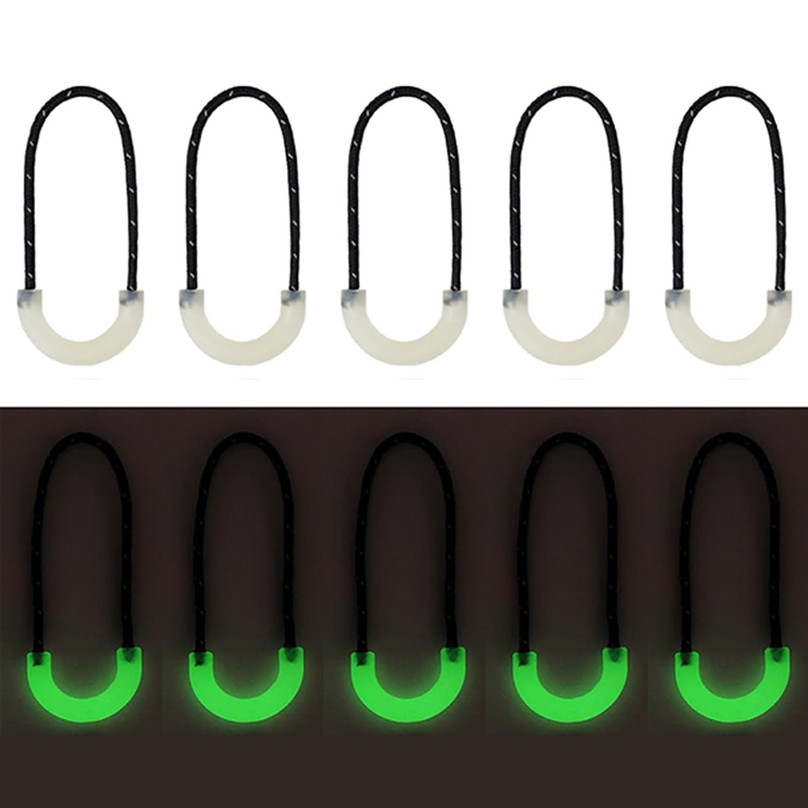 【送料無料】DEVENTORZ ジッパープル 蓄光 ジッパープル ジッパータブ ファスナープルコード 引き手 交..