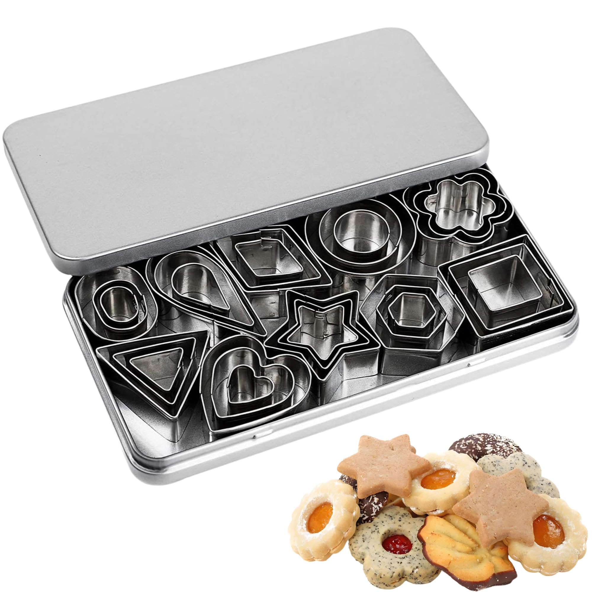 【送料無料】DEVENTORZ クッキー型 30個セット ステンレス製 抜き型 ビスケット金型 クッ ...