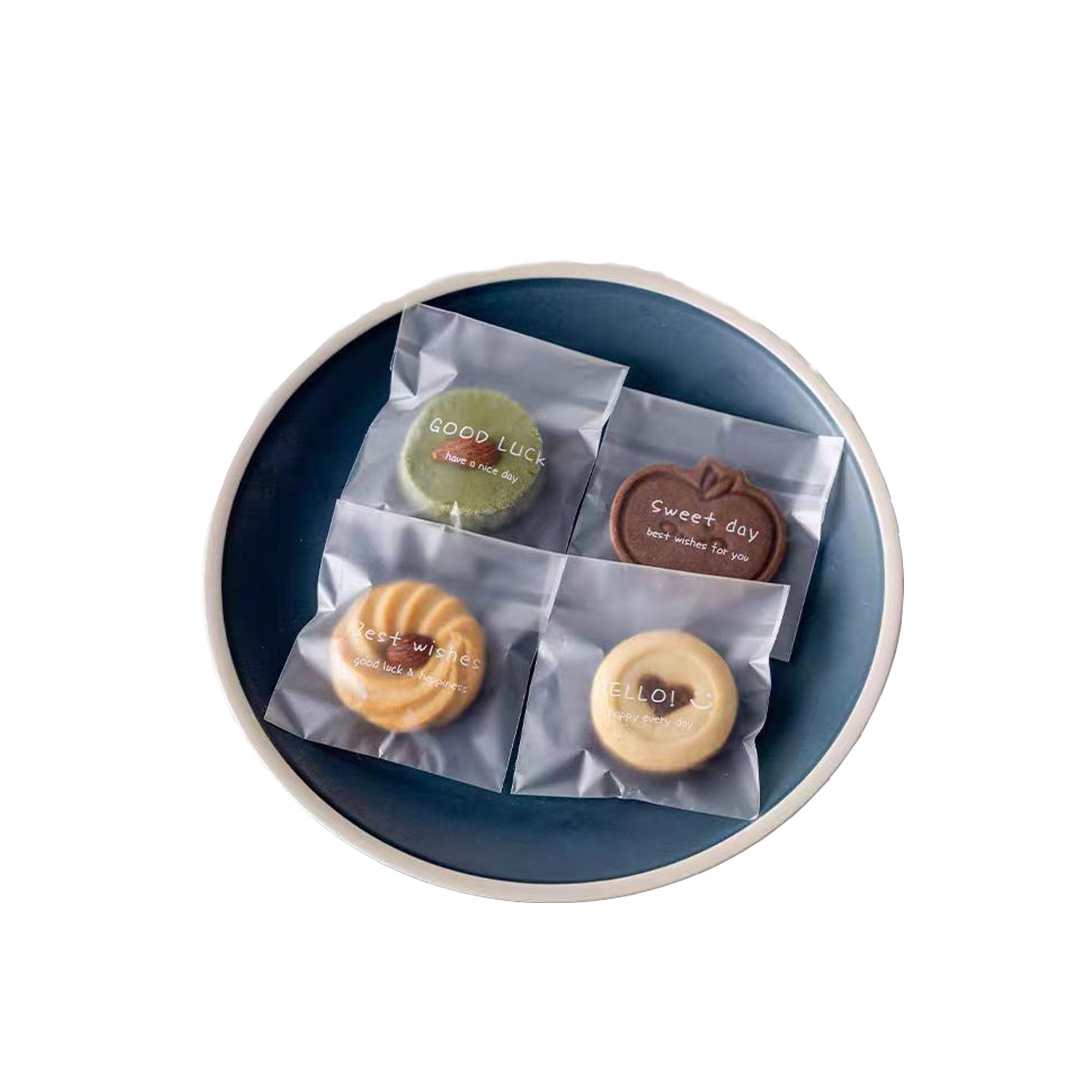 【送料無料】DEVENTORZ お菓子用 OPP袋 自己粘着 ラッピング袋 曇らされた 100個 透明 個包装袋 DIY 収納 菓子 製菓用品 手作り デコレーション キャンディ/クッキー/パン/ドライフルーツ/ヌガー/小物ギフト 包装 M