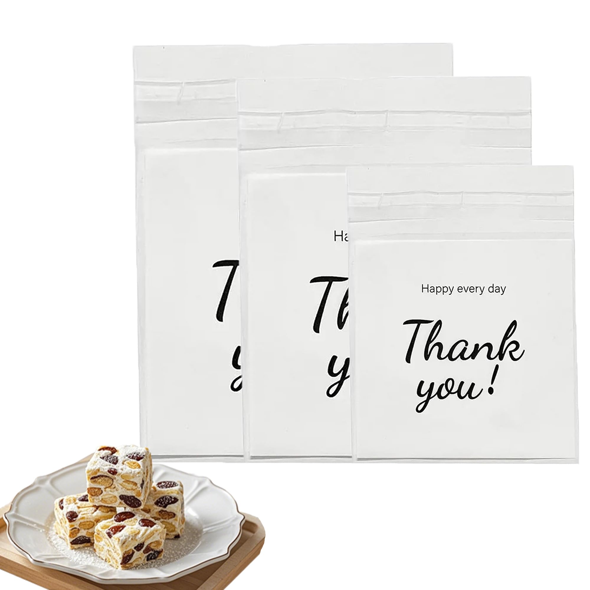 【送料無料】DEVENTORZ OPPラッピング袋 300枚 レーズンサンド袋 スイーツパック お菓子 パン用 サイドシール 粘着テープ付き 半透明 ギフトバッグ クッキー チョコ 個包装 製菓用品 小分け 保存袋 （10*10cm)