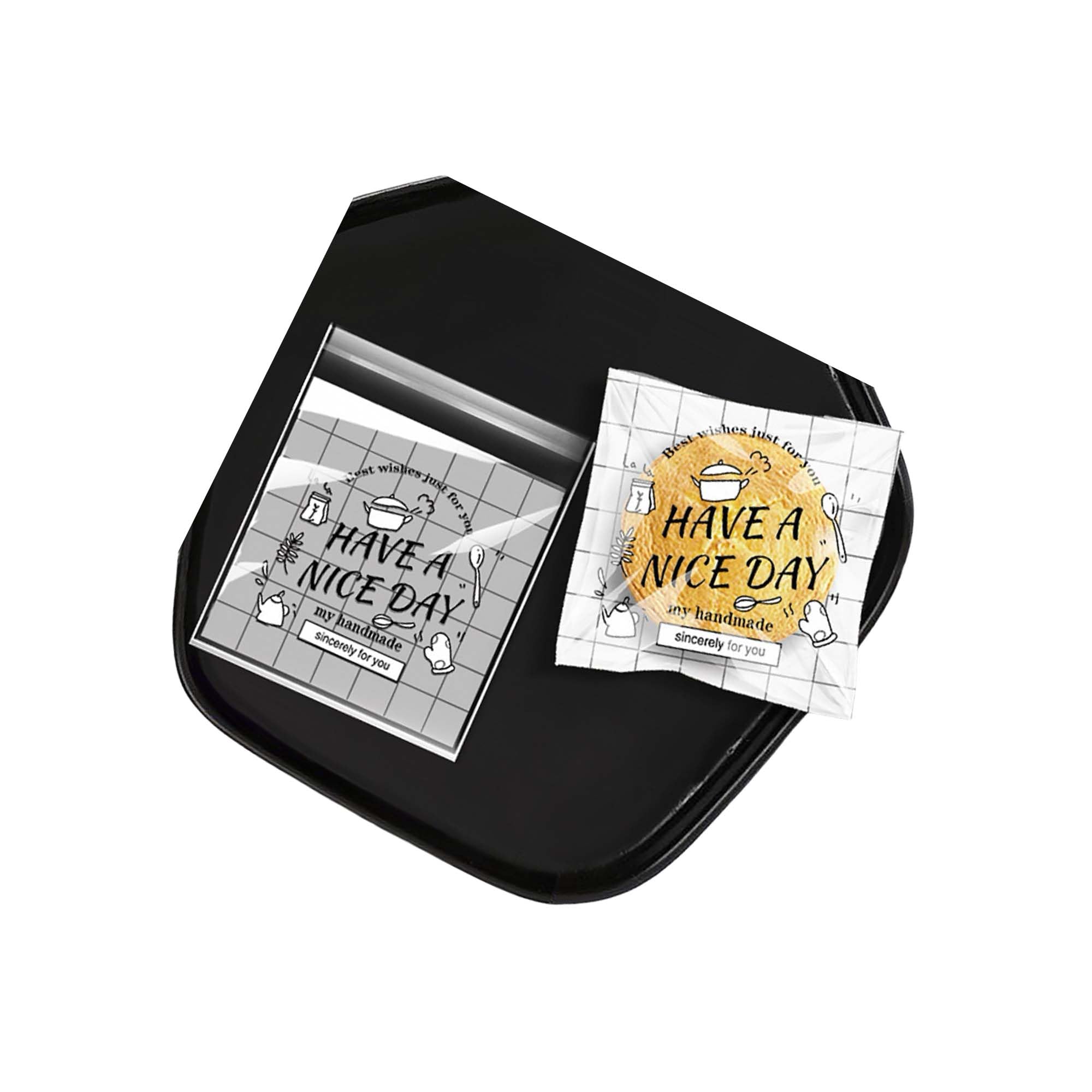 【送料無料】DEVENTORZ スノーフレーククッキー 粘着包装袋 半透明 個別包装 半透明 個別包装 (10*10cm)