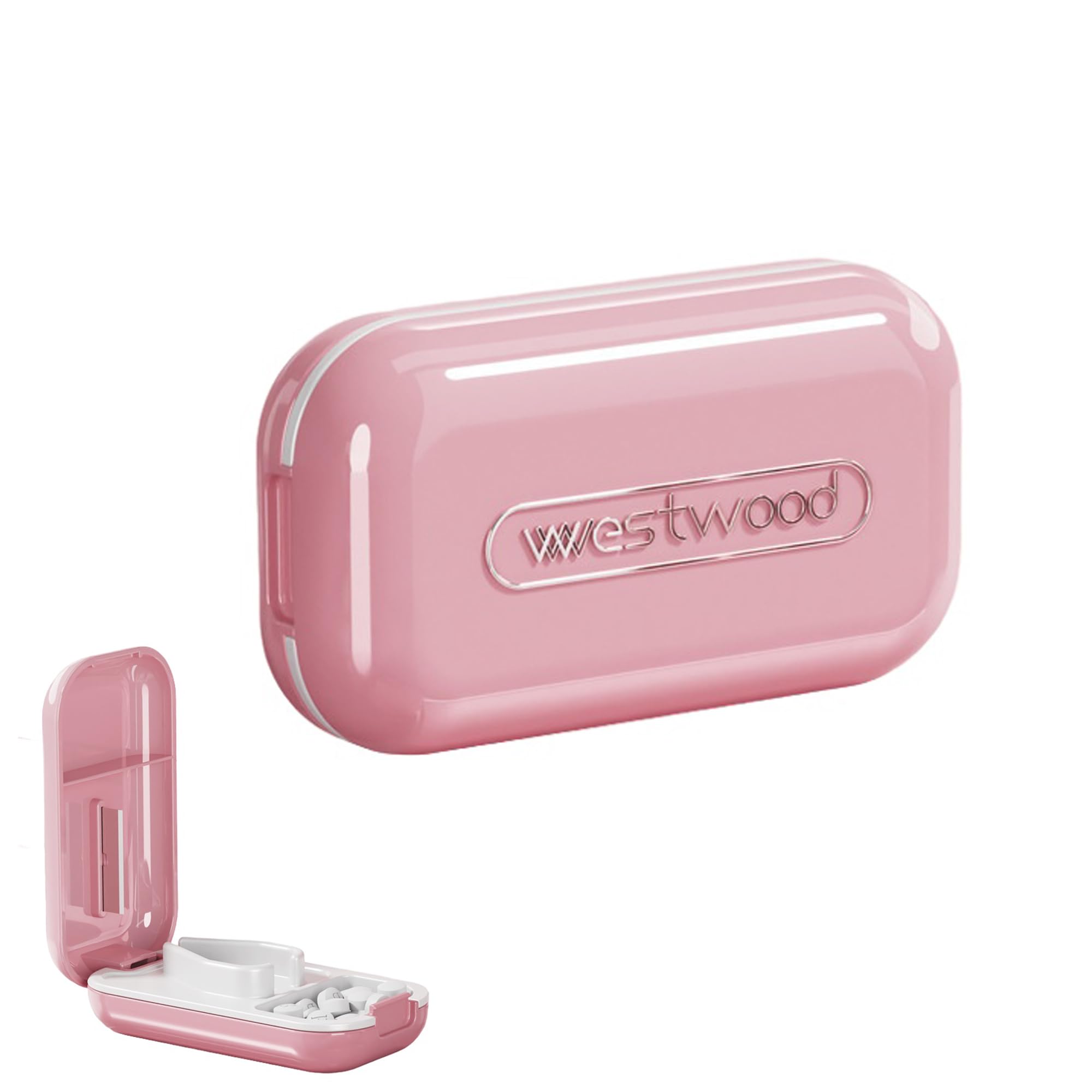 【送料無料】DEVENTORZ ピルカッター 2分割 錠剤カッター 複数錠剤対応 薬 カッター ピルケース機能付..