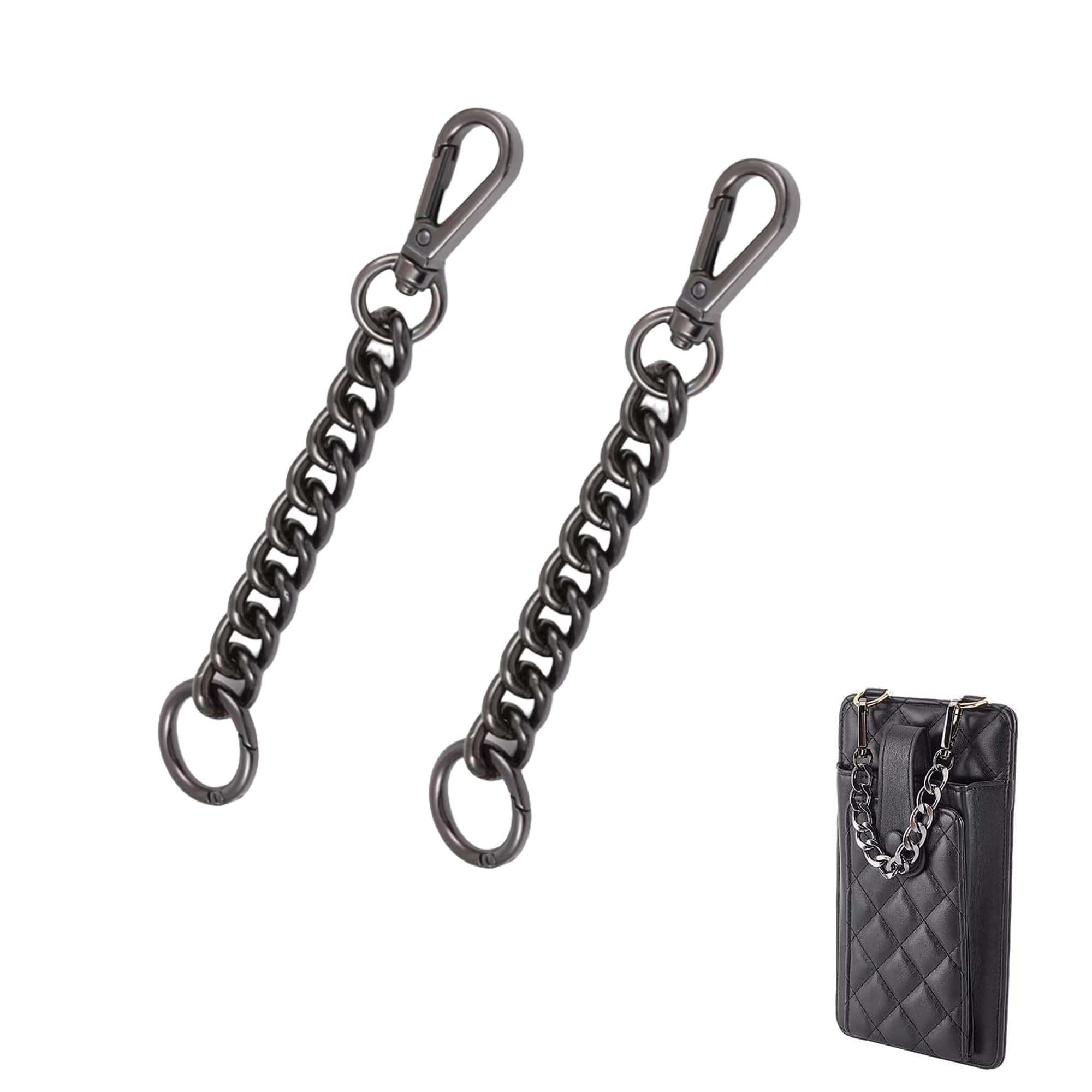 【送料無料】DEVENTORZ バッグ延長チェーン 2個セット 15cm チェーンストラップエクステンダー バッグ..