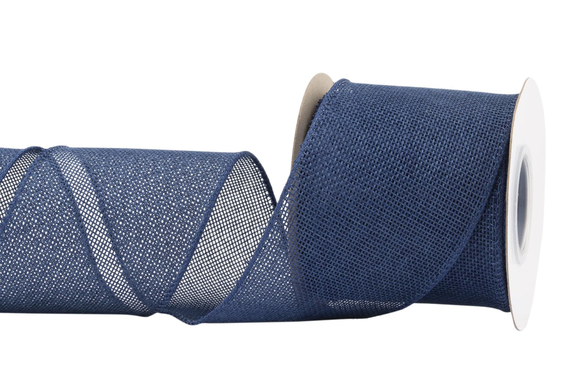 【送料無料】【Joycrosso】 バーラップワイヤエッジリボン、幅75mm x 9m巻き - ギフトラッピング・クリスマスツリー・手芸・花束・そして村風のレトロな装飾に最適です (海軍)