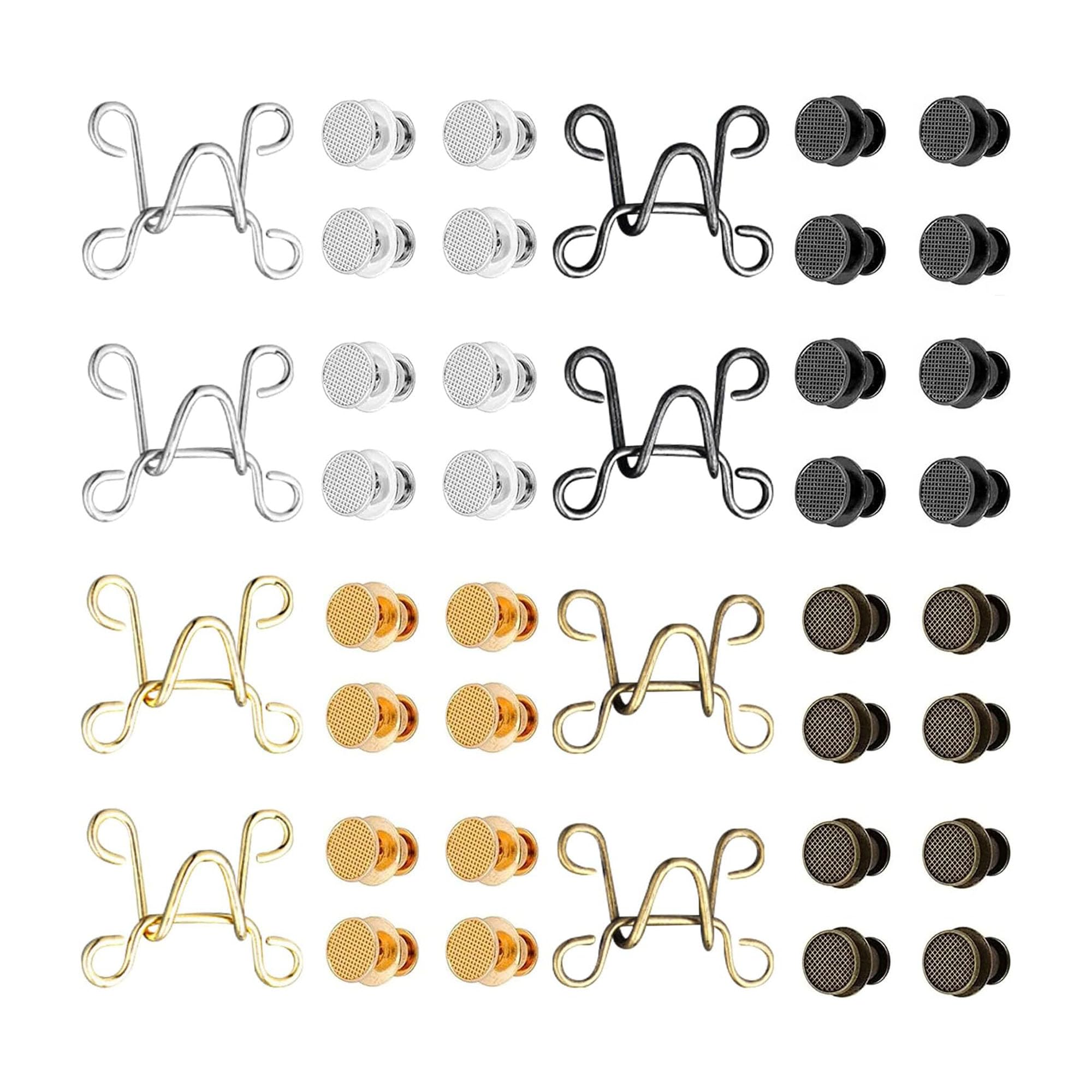 【送料無料】[DEVENTORZ] ウエスト 調整クリップ 合金 バックル 縫い目ない ジーンズ/ズボン/スカート/Tシャツ/パーカー等 ウエスト アジャスター 調整バックル インスタント ボタン 取り外し可能 調節可能 交換用 スタイリッシュで洗練された キャッツポー/パール/プレ