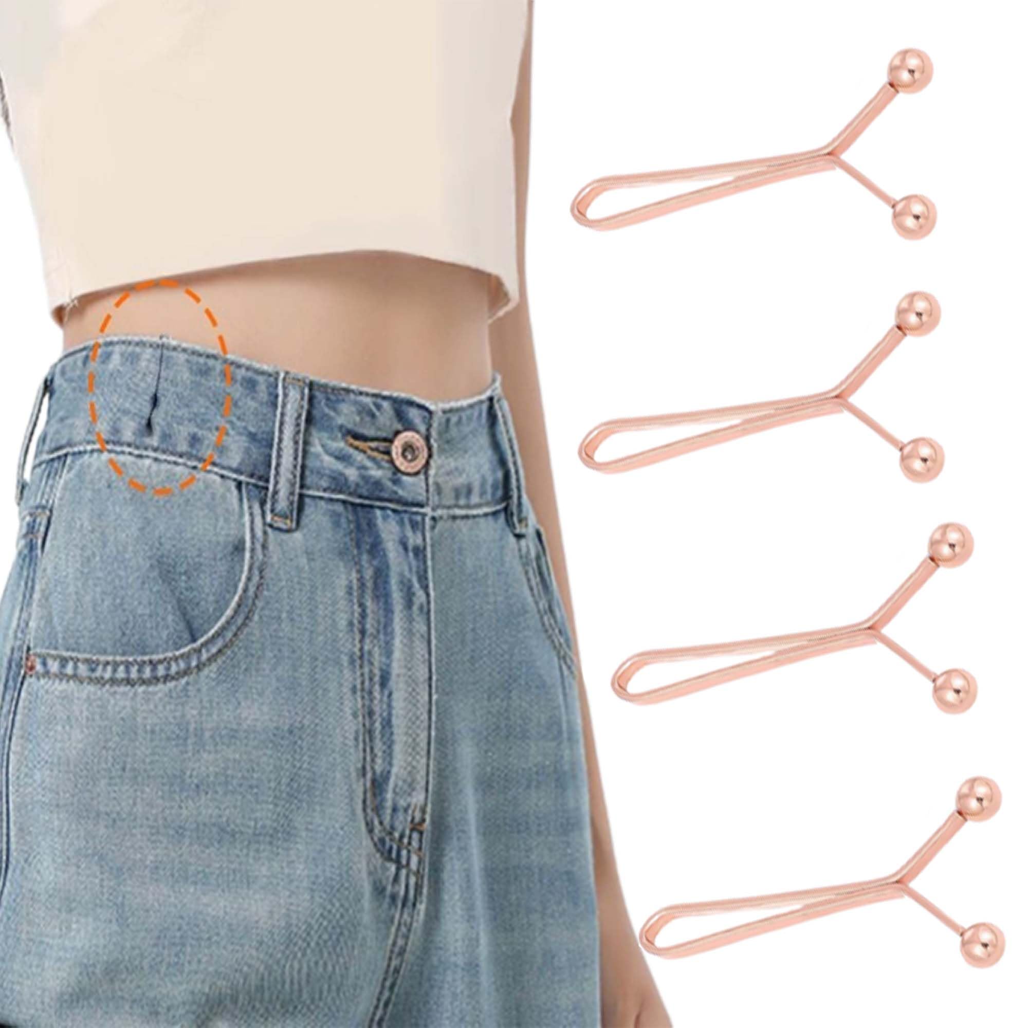 【送料無料】[DEVENTORZ] ウエスト調整ボタン 調整クリップ 4個セット アジャスター ウエストバックル ..