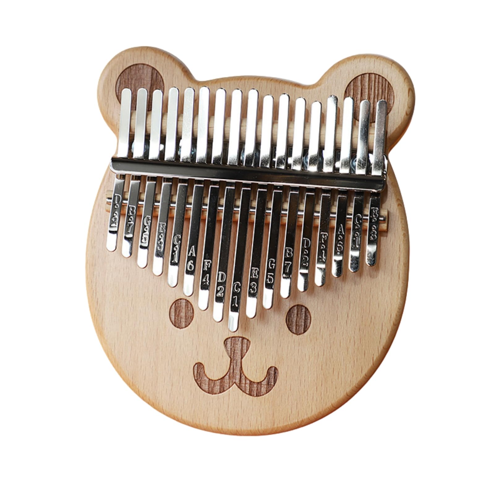 【送料無料】COZENTA カリンバ 親指ピアノ チューナーハンマー 収納ケース付き (17音 木製 くま)
