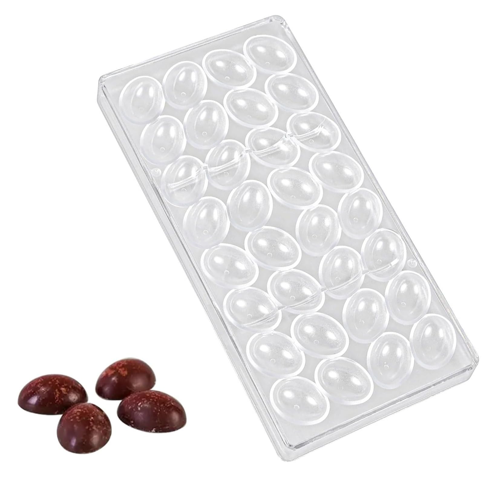 【送料無料】BLOOPIC チョコレート型 チョコレートモールド 小さな卵型型 透明アクリルチョコレート型 ..