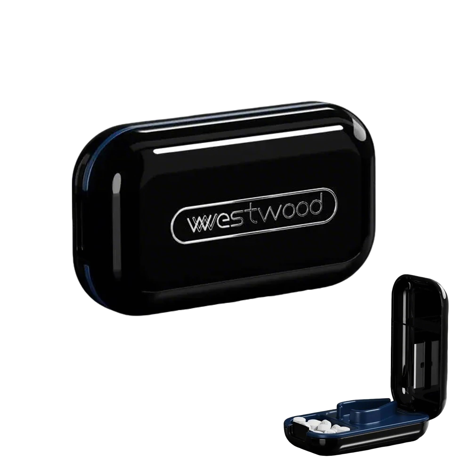 【送料無料】BLOOPIC ピルカッター 2分割 薬カッター 半割 切りやすい 一体型の薬ケースで 薄型 携帯用..