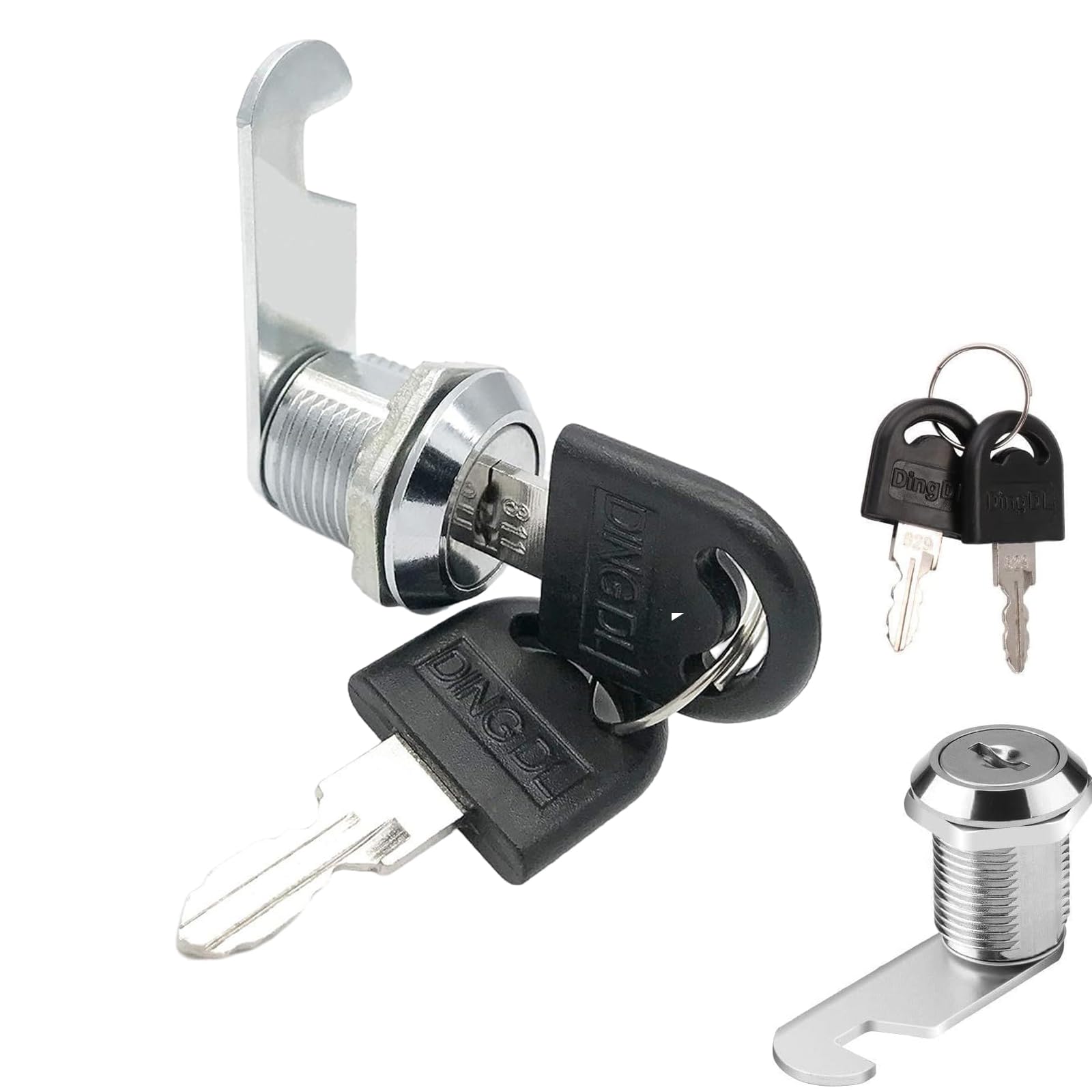 【送料無料】BLOOPIC シリンダー錠 カムロック ロッカーロック 亜鉛合金 耐久性 防錆 盗難防止 予備キ..