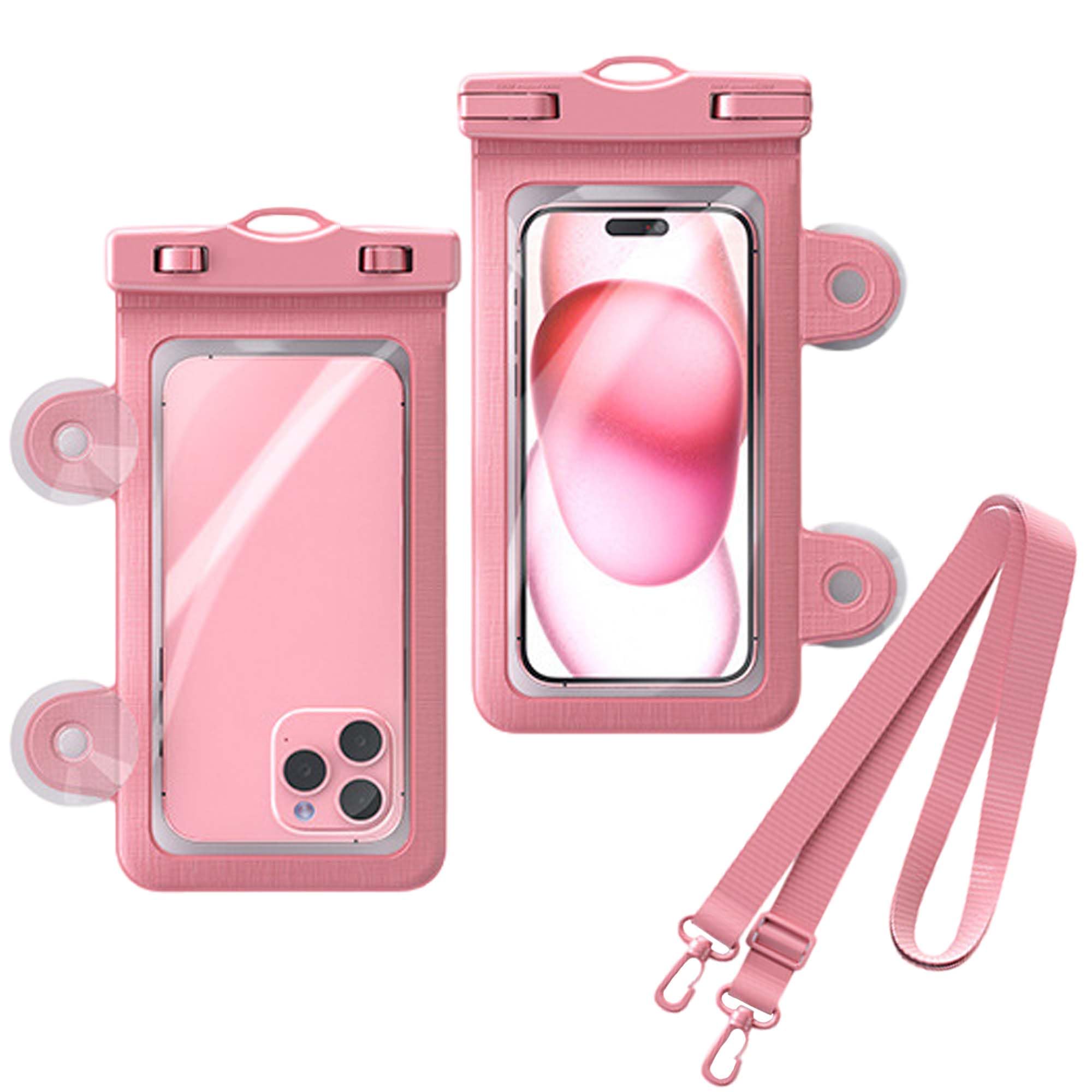 【送料無料】BLOOPIC スマホ防水ケース 1枚セット【新設計・多機能・IPX8防水30m】Face ID 指紋認証 透明クリア設計 水中撮影/海/プール/温泉/釣り/潜水/風呂/トイレ/洗面所対応 7インチiPhone用 PVC耐用材料 防塵 ストラップ付き 強力吸盤フック2個&壁掛けスタンド機能