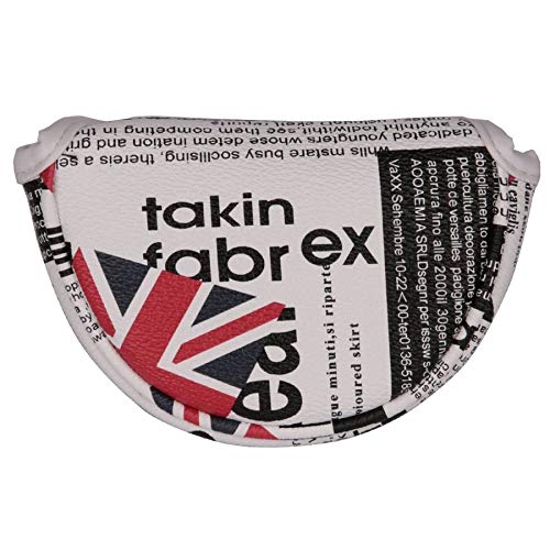 【送料無料】パターカバー ゴルフヘッドカバー オデッセイに対応 レッド小型マレットタイプ対応 マグネ ...