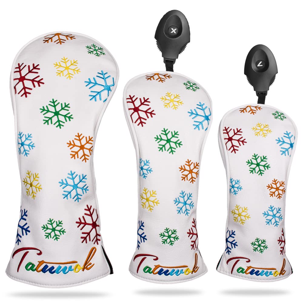 【送料無料】雪の花 ゴルフヘッドカバー ウッド用カバー ドライバー440cc 460cc用カバー ユーティリテ..