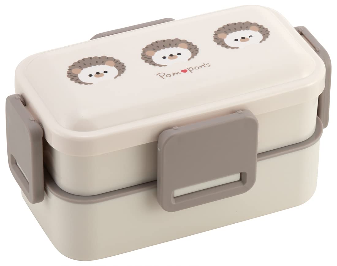 【送料無料】スケーター(Skater) 弁当箱 Pompon's ネズミ 600ml 抗菌 ふんわり盛れる ドーム型フタ 2段..