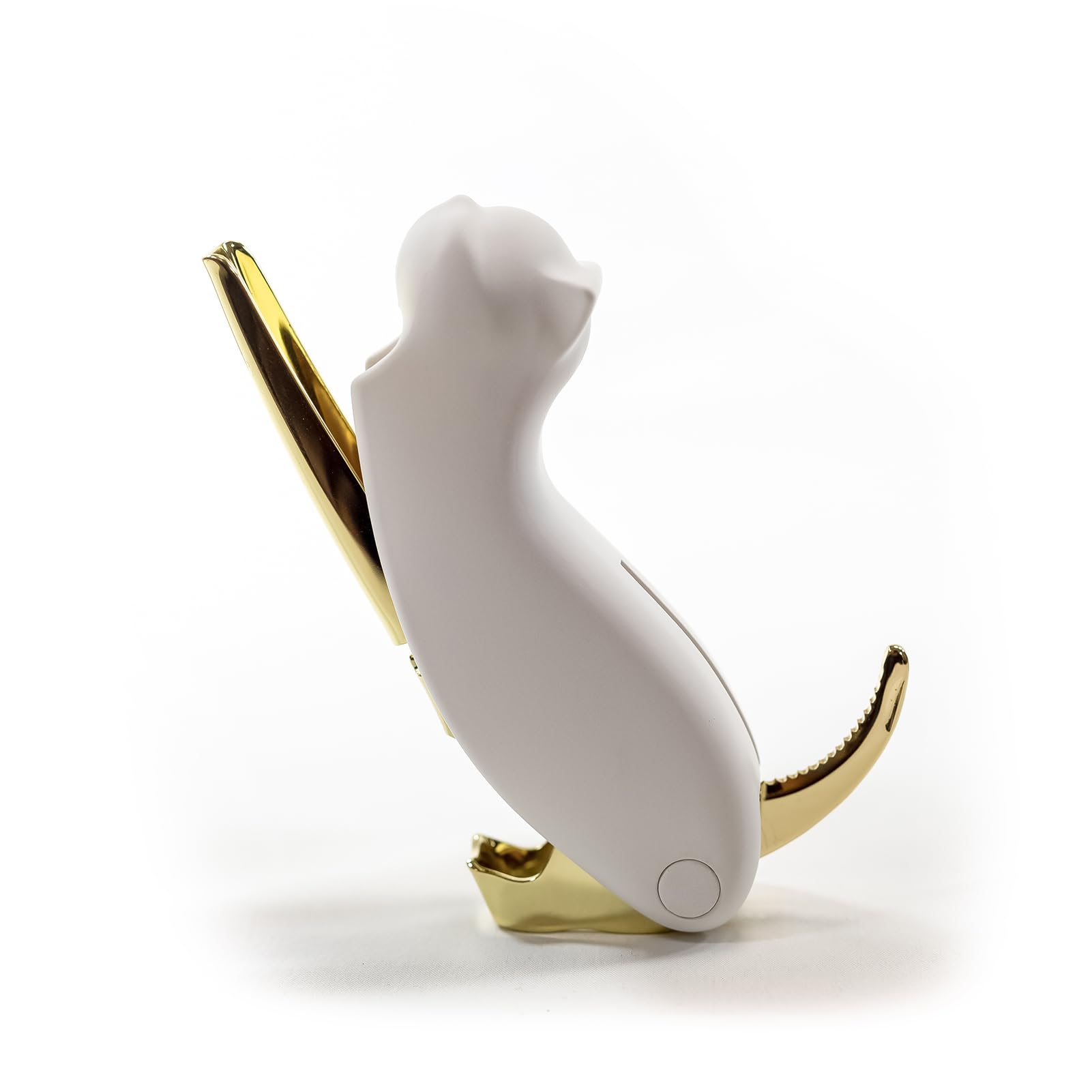 【送料無料】DALO ワインオープナー ねこ型 2段式 ソムリエナイフ ネコ 多機能 コルク抜き 栓抜き (ホワイト／ゴールド)